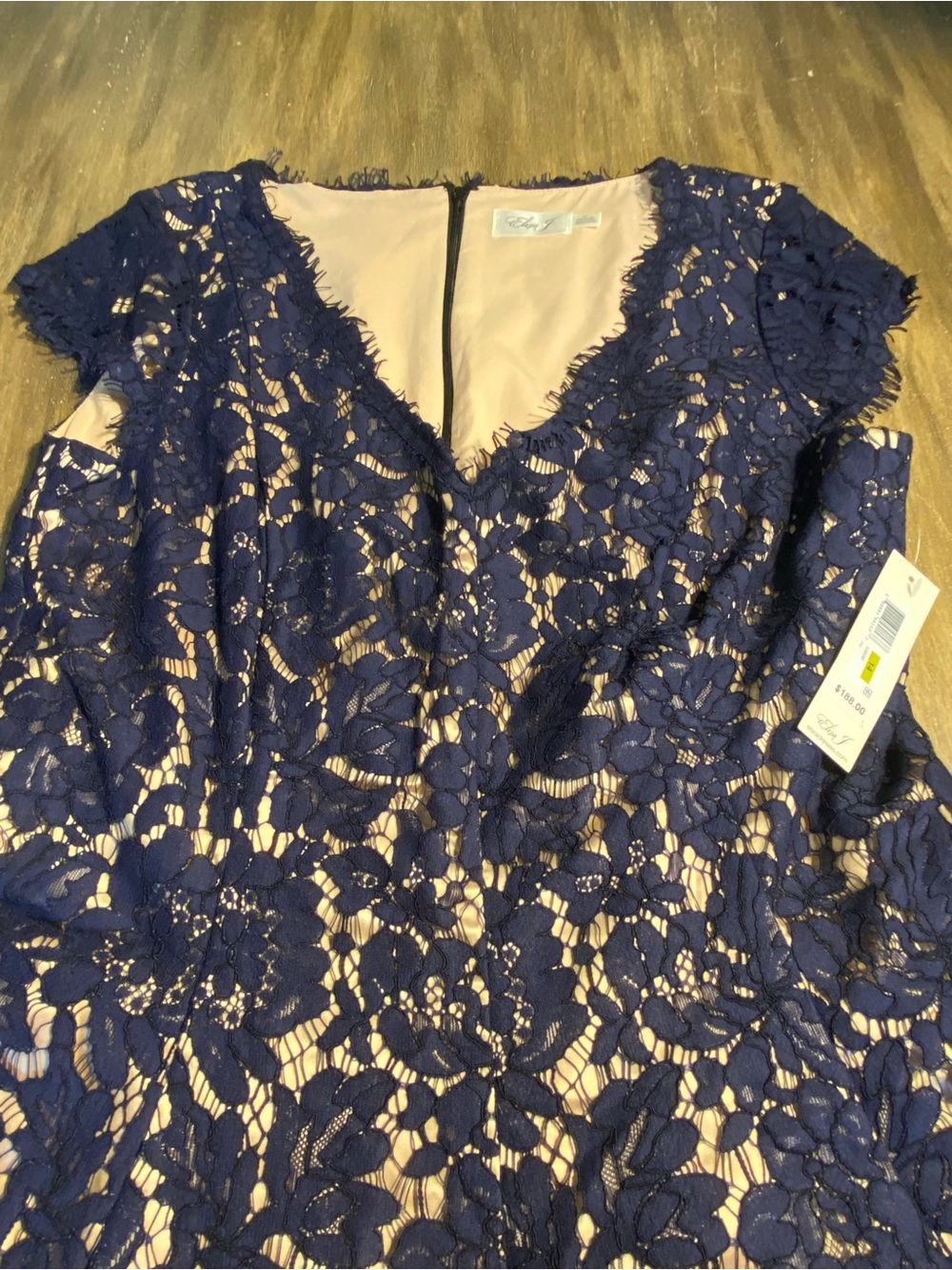 Eliza J Navy Blue Lace Dress Size 14 NWT - Picture 4 of 15